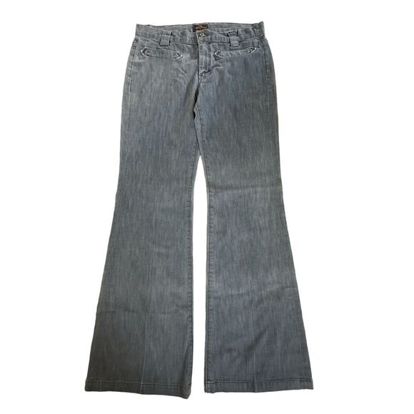 7 for all Mankind, Gray Acid style Wash Jeans ~ Slight Bell Bottom leg ~ size 32 - Picture 1 of 16